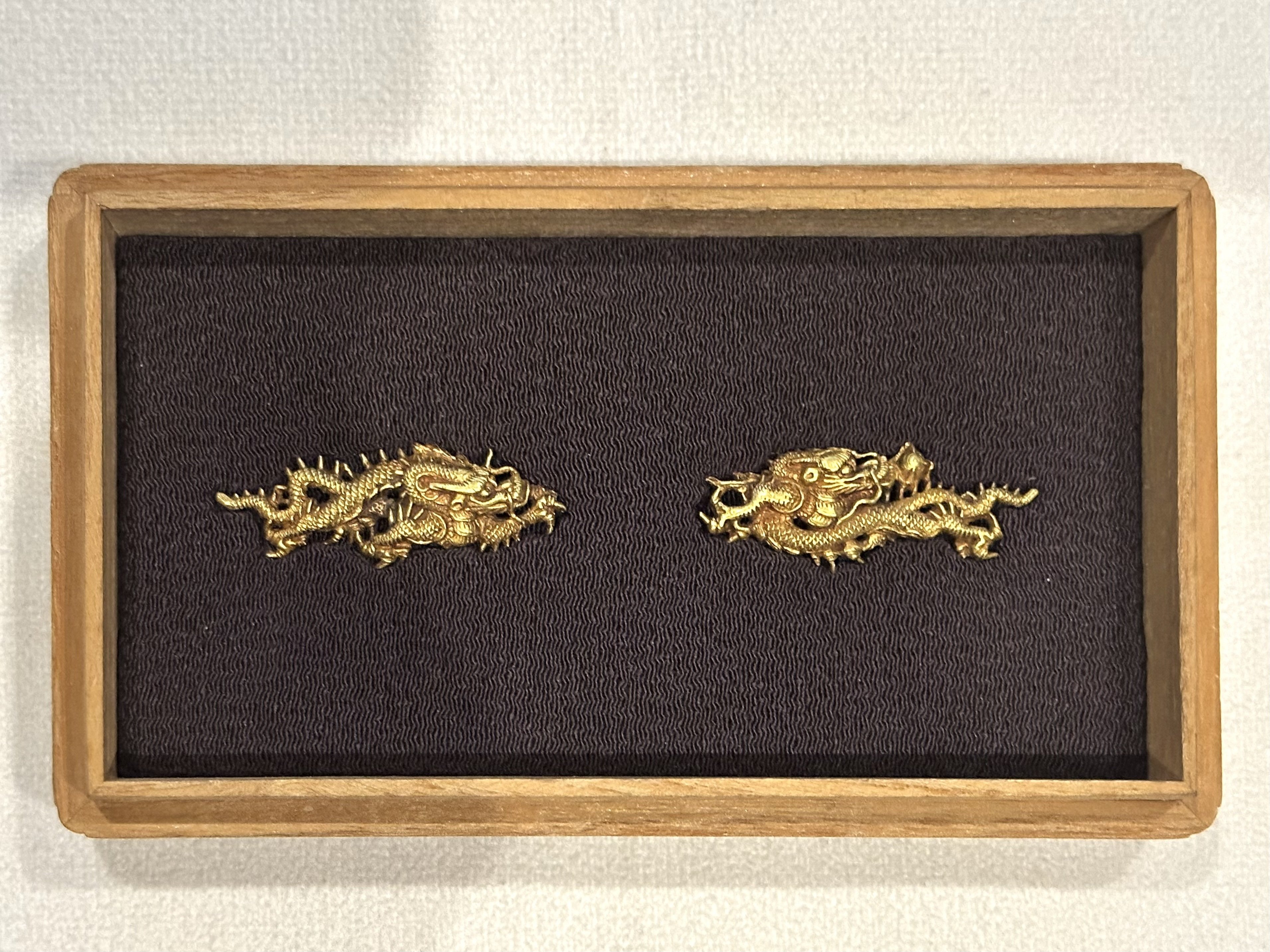 Y*t様 龍　前金具　財布金具　目貫　刀装具 時代物 唐様大刀 水龍剣 刀鍔 目貫 縁頭 切羽 鐺 柄鞘一式金具 銅製