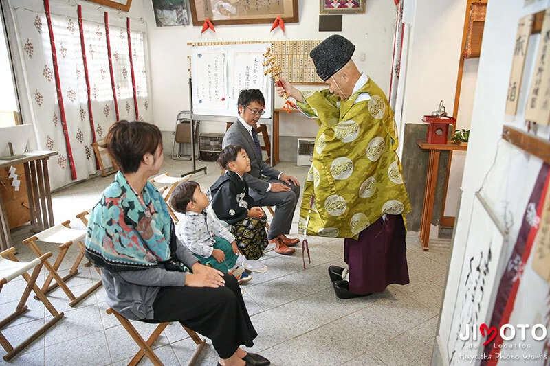 枚方市の春日神社で七五三出張撮影