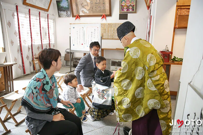 枚方市の春日神社で七五三出張撮影
