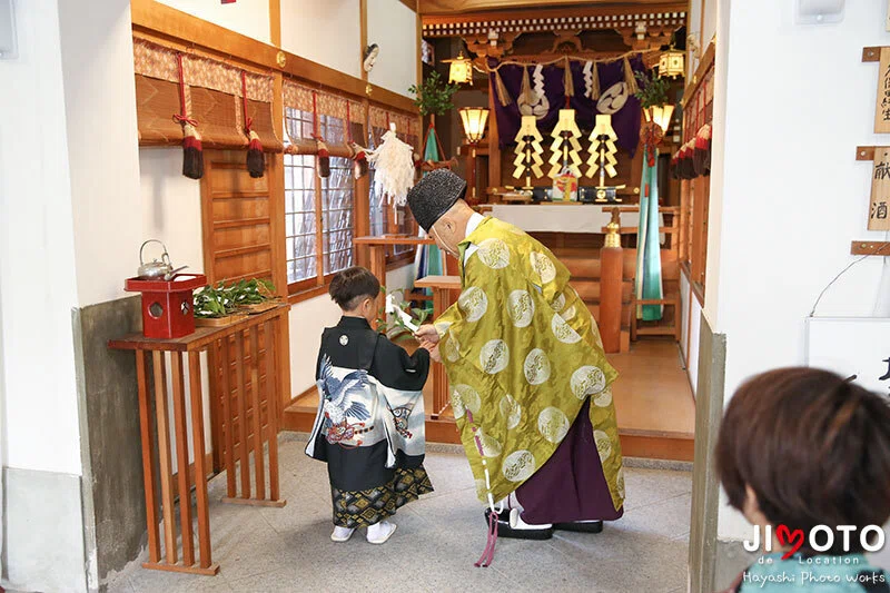枚方市の春日神社で七五三出張撮影