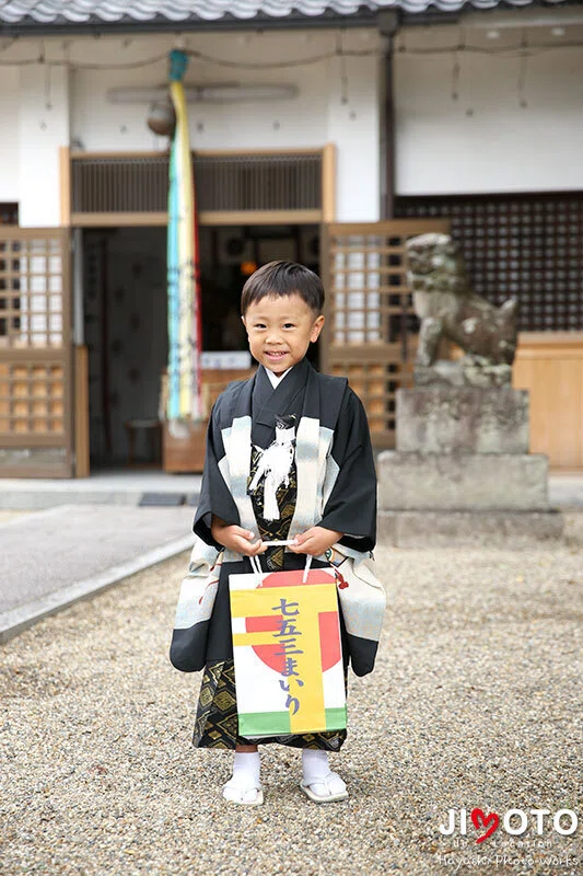 枚方市の春日神社で七五三出張撮影