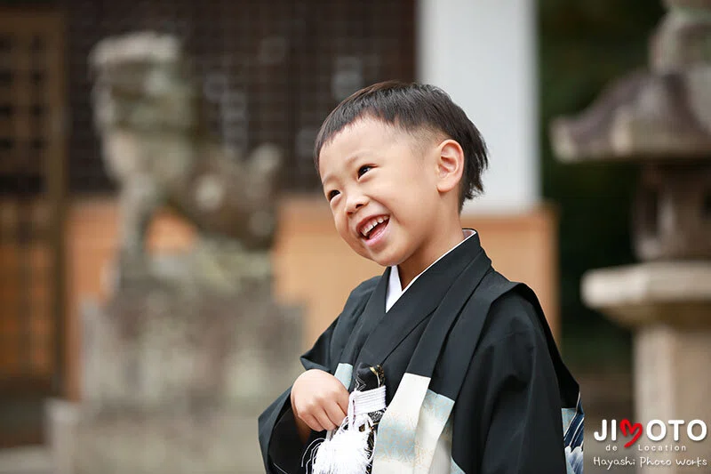 枚方市の春日神社で七五三出張撮影