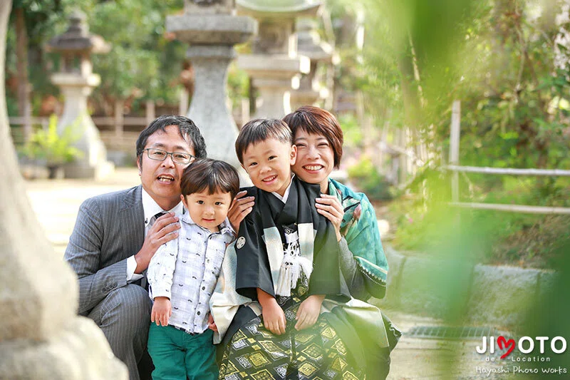 枚方市の春日神社で七五三出張撮影