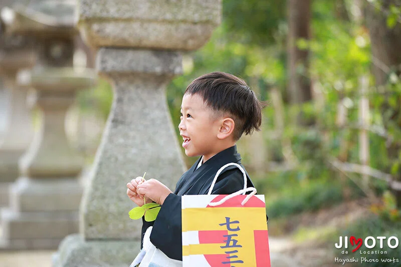 枚方市の春日神社で七五三出張撮影