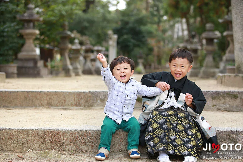 枚方市の春日神社で七五三出張撮影