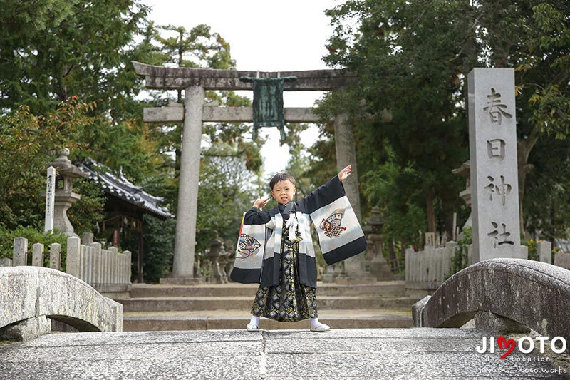 枚方市の春日神社で七五三出張撮影