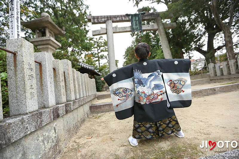 枚方市の春日神社で七五三出張撮影
