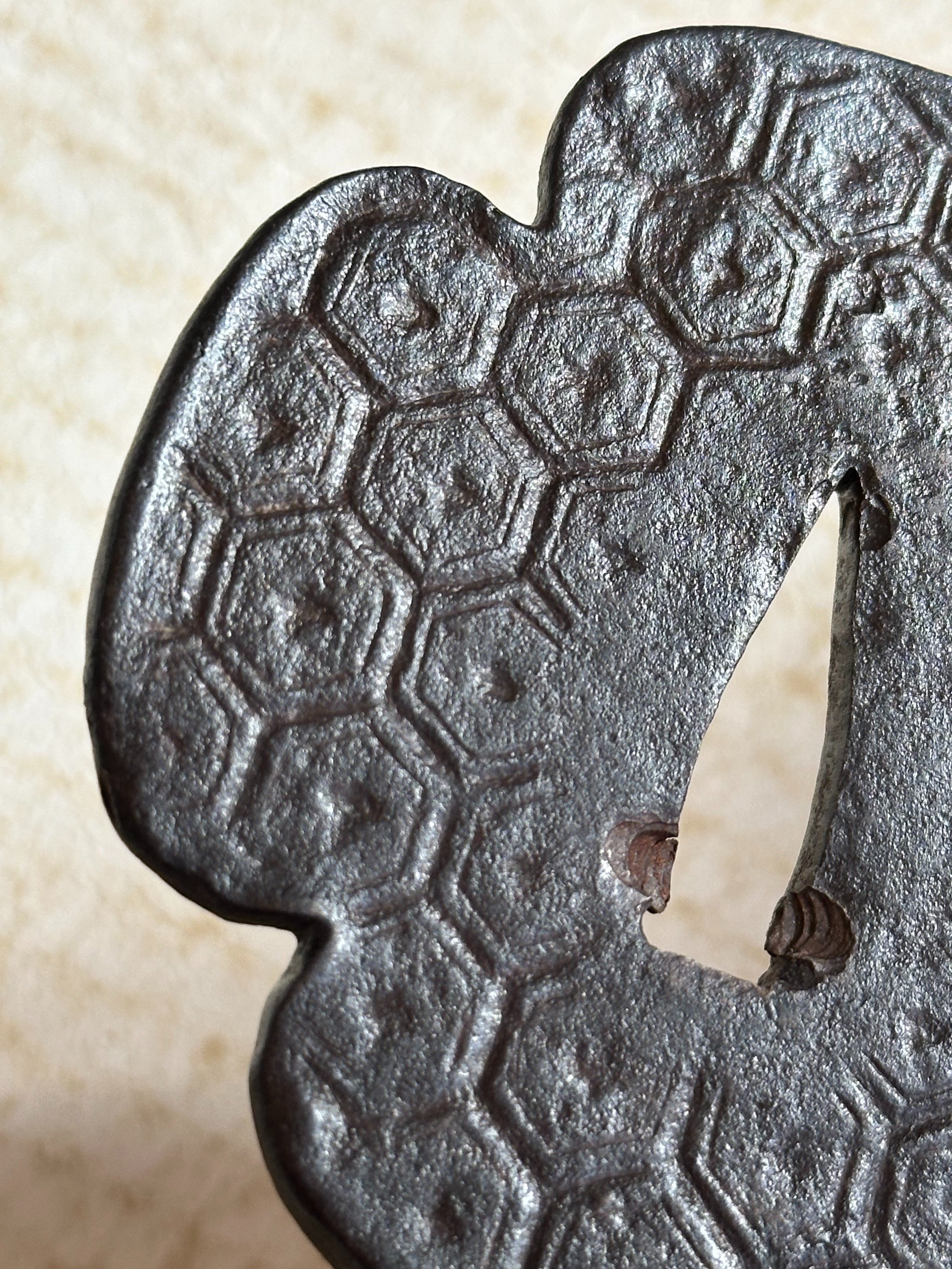 古い柄 鐔 繋ぎの竹光 三点 古い柄 鐔 繋ぎの竹光 三点