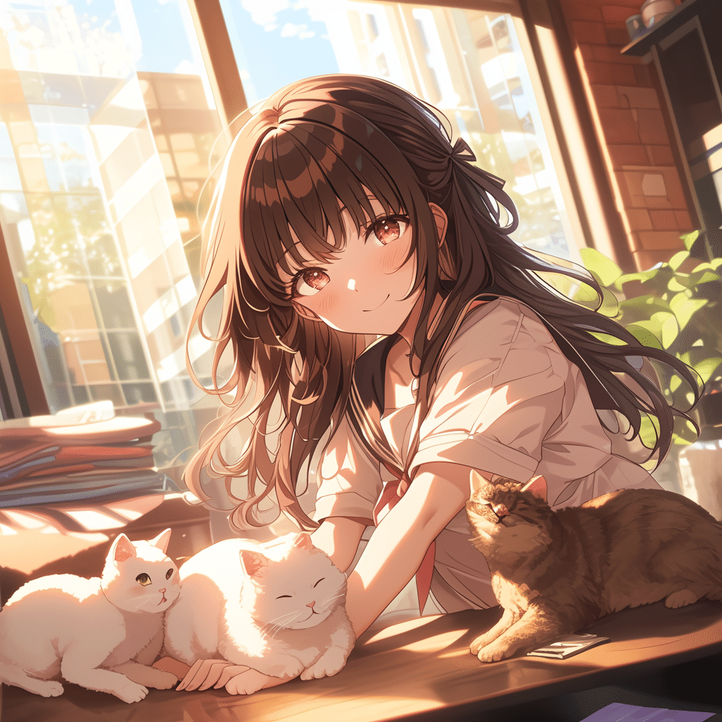 しゃる🌈 AIイラスト集 猫と女の子｜しゃるgames&AIマルチクリエイター🌈