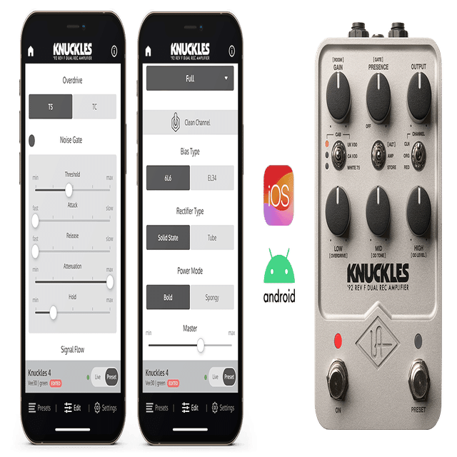 1992年の Rev F Dual Rec アンプのトーンを再現した「UAFX Knuckles