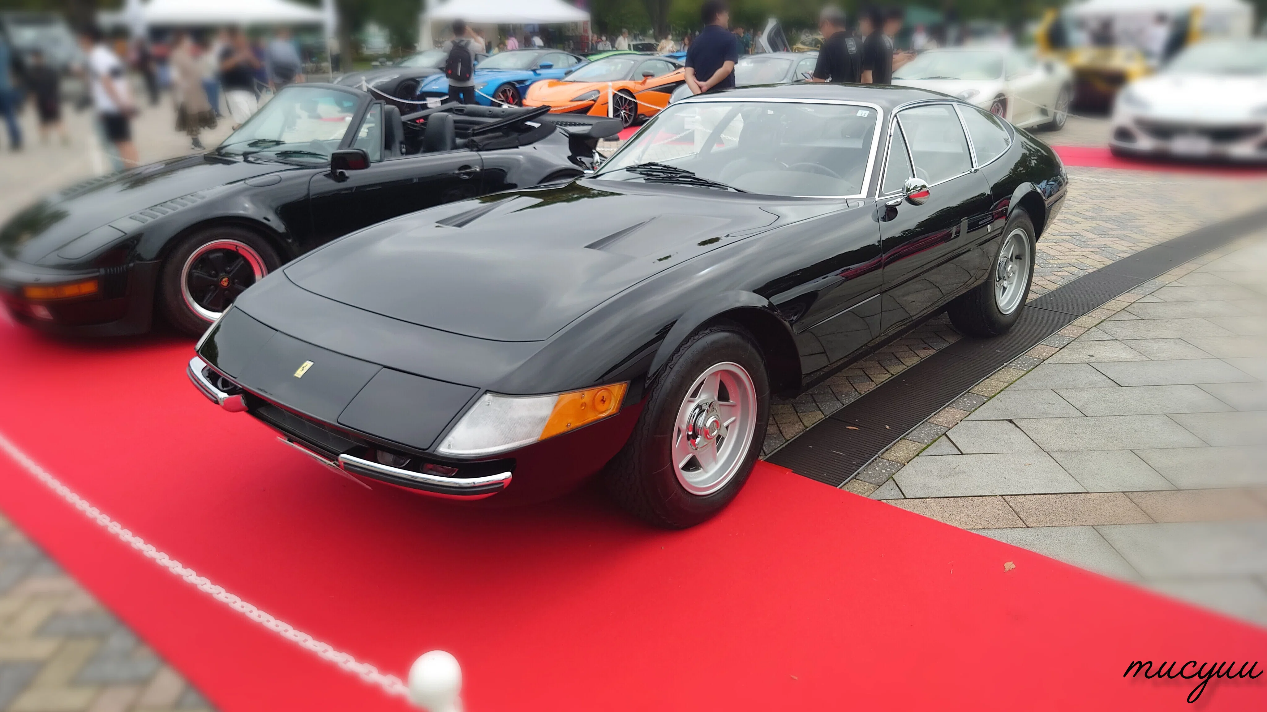 フェラーリ365GTB4ディトナを見学する事ができましたFRベルリネッタの