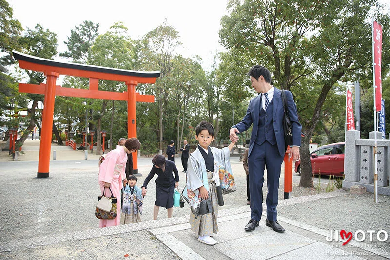 豊中稲荷神社で七五三出張撮影