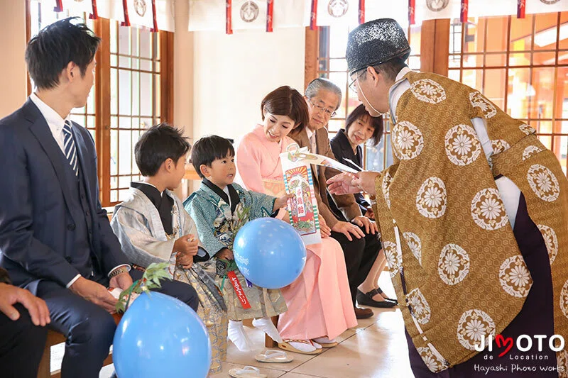 豊中稲荷神社で七五三出張撮影