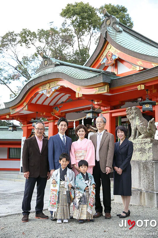 豊中稲荷神社で七五三出張撮影