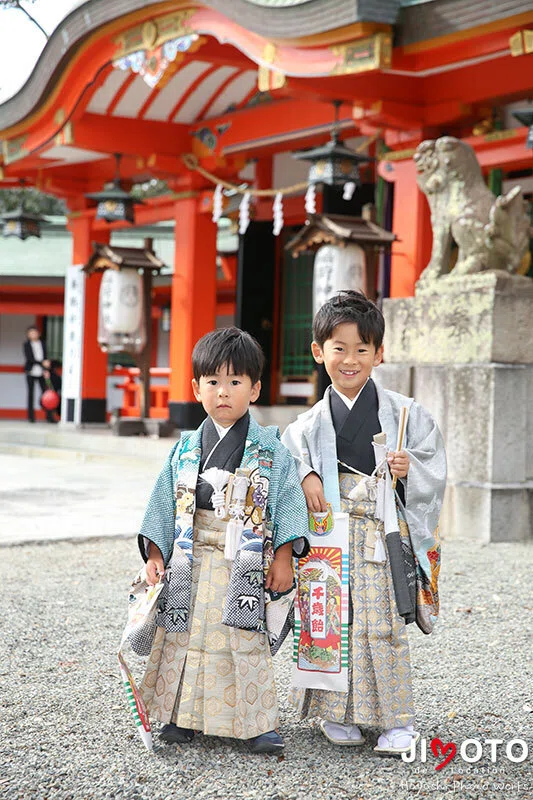 豊中稲荷神社で七五三出張撮影