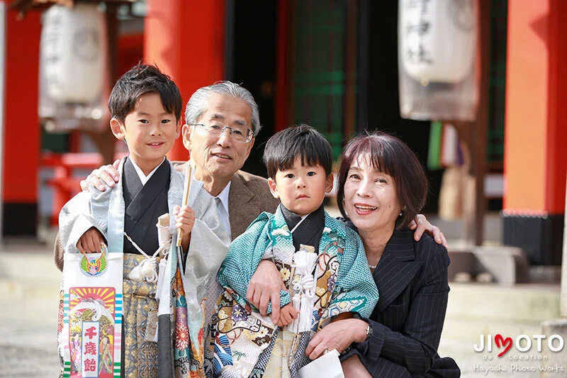 豊中稲荷神社で七五三出張撮影