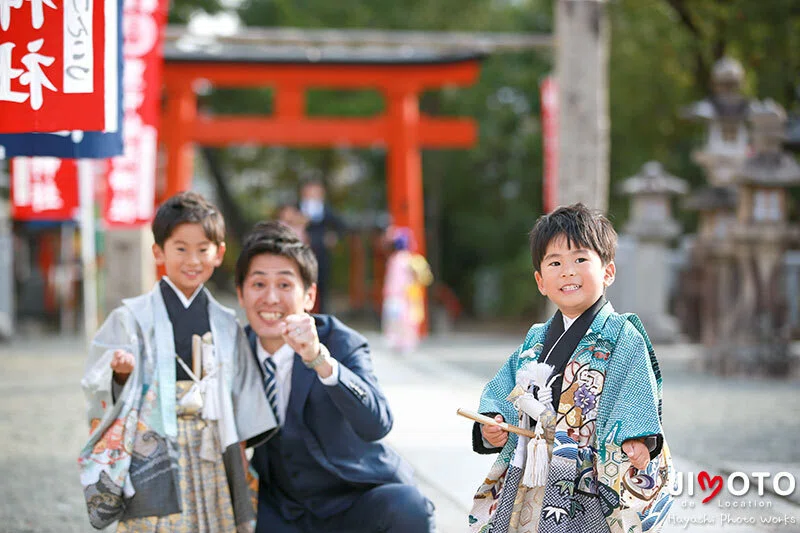 豊中稲荷神社で七五三出張撮影