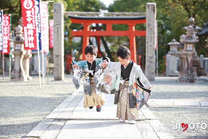 豊中稲荷神社で七五三出張撮影