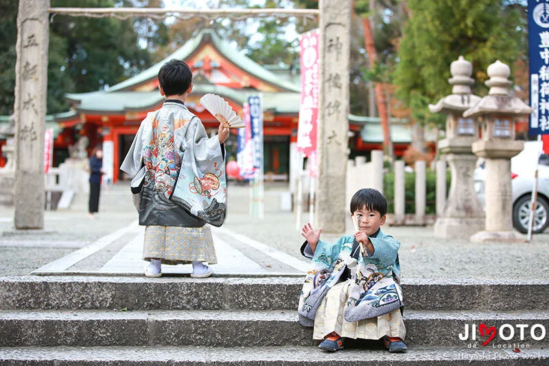 豊中稲荷神社で七五三出張撮影