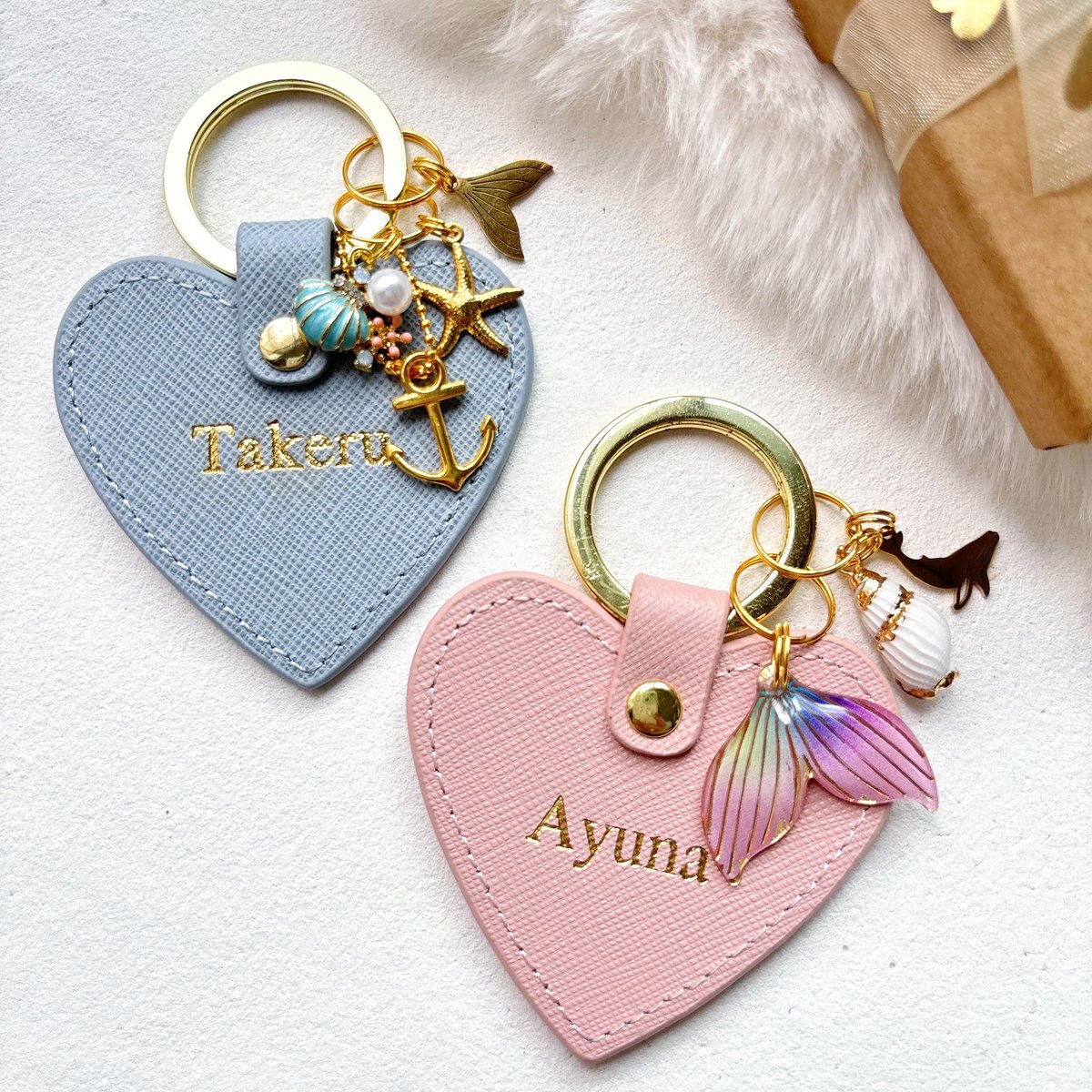 海のパワーを味方につけて。海のラッキーチャーム付きキーリングが  