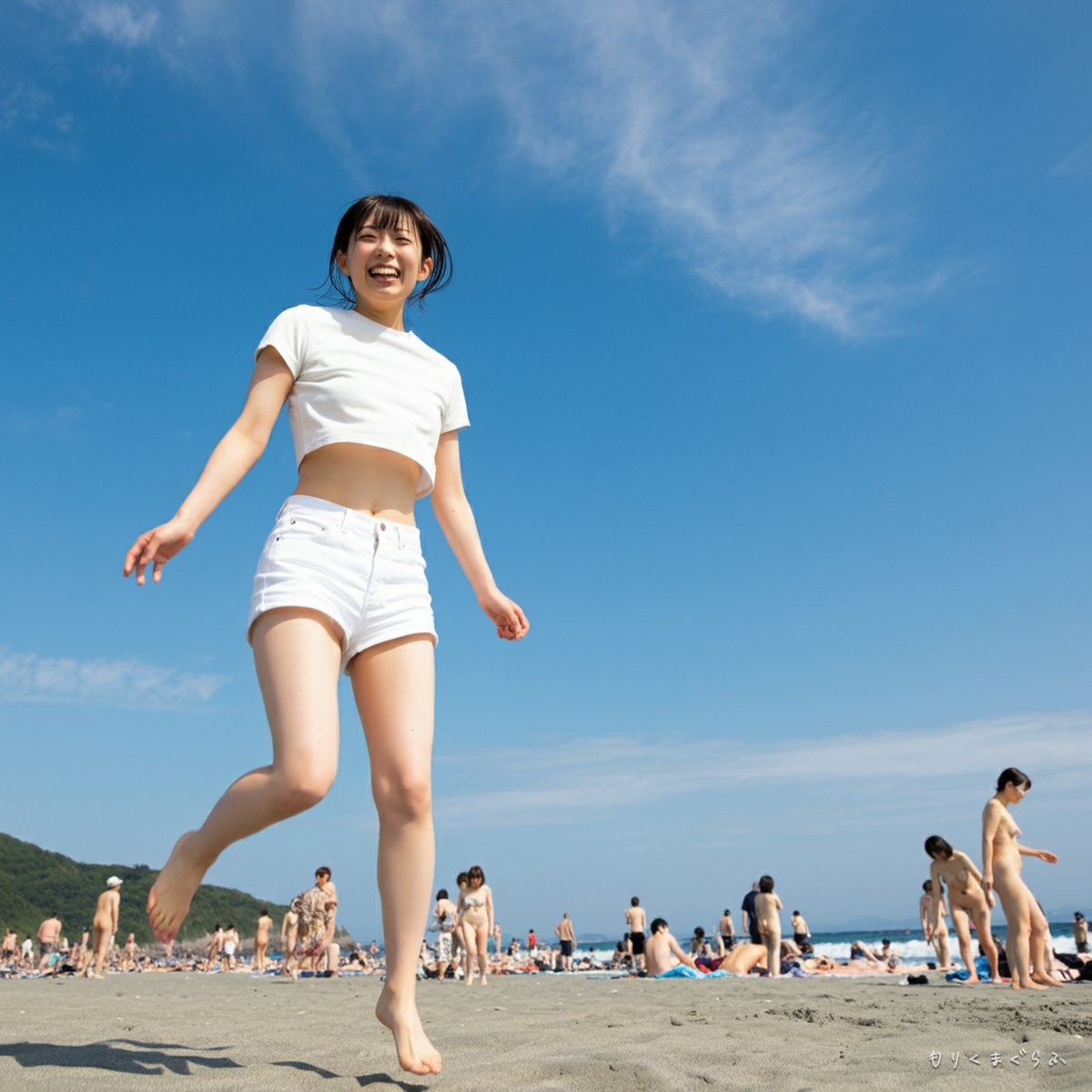 ヤング ヌーディストビーチ ImageFXでパンツを消してみようと頑張ってみた｜森野熊造