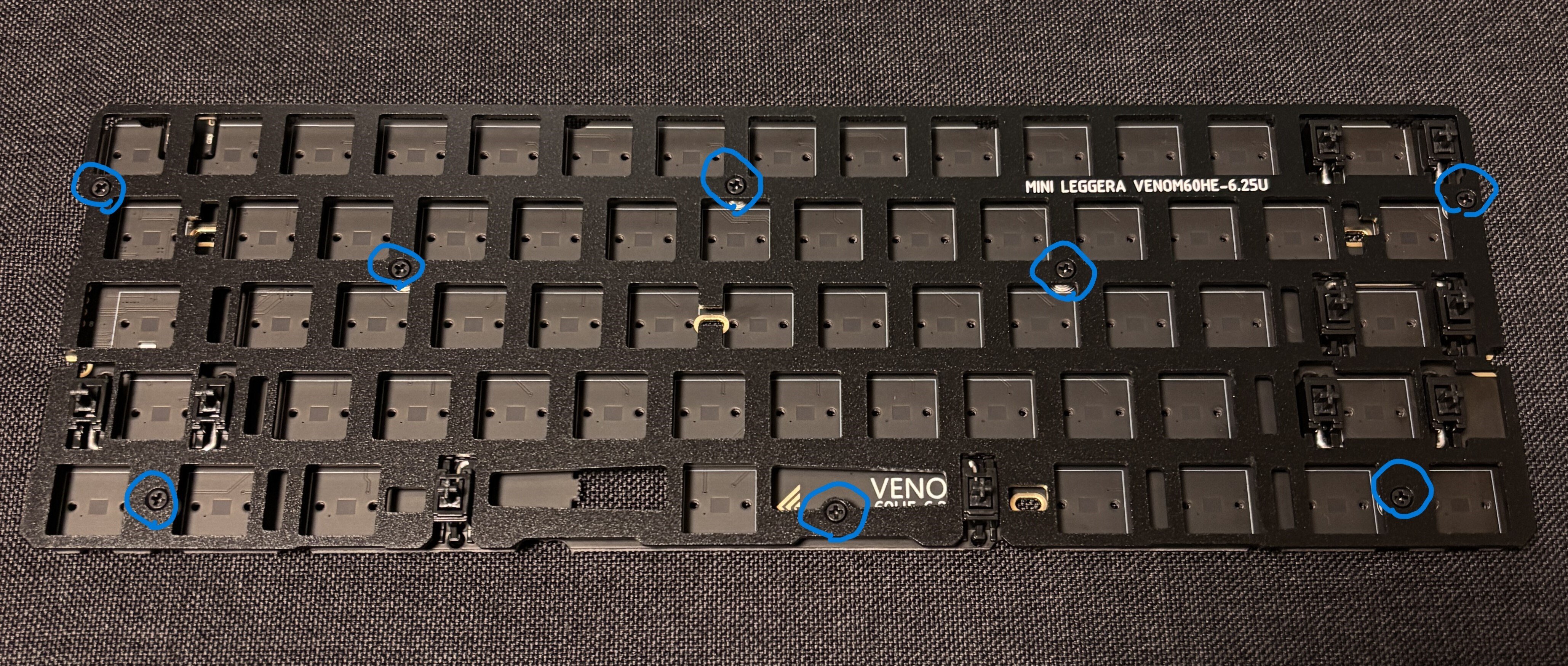 自作 Venom60HE PCB ラピッドトリガー キーボード Rabbit0-Shop / GEON VENOM60HE PCB 6.25U
