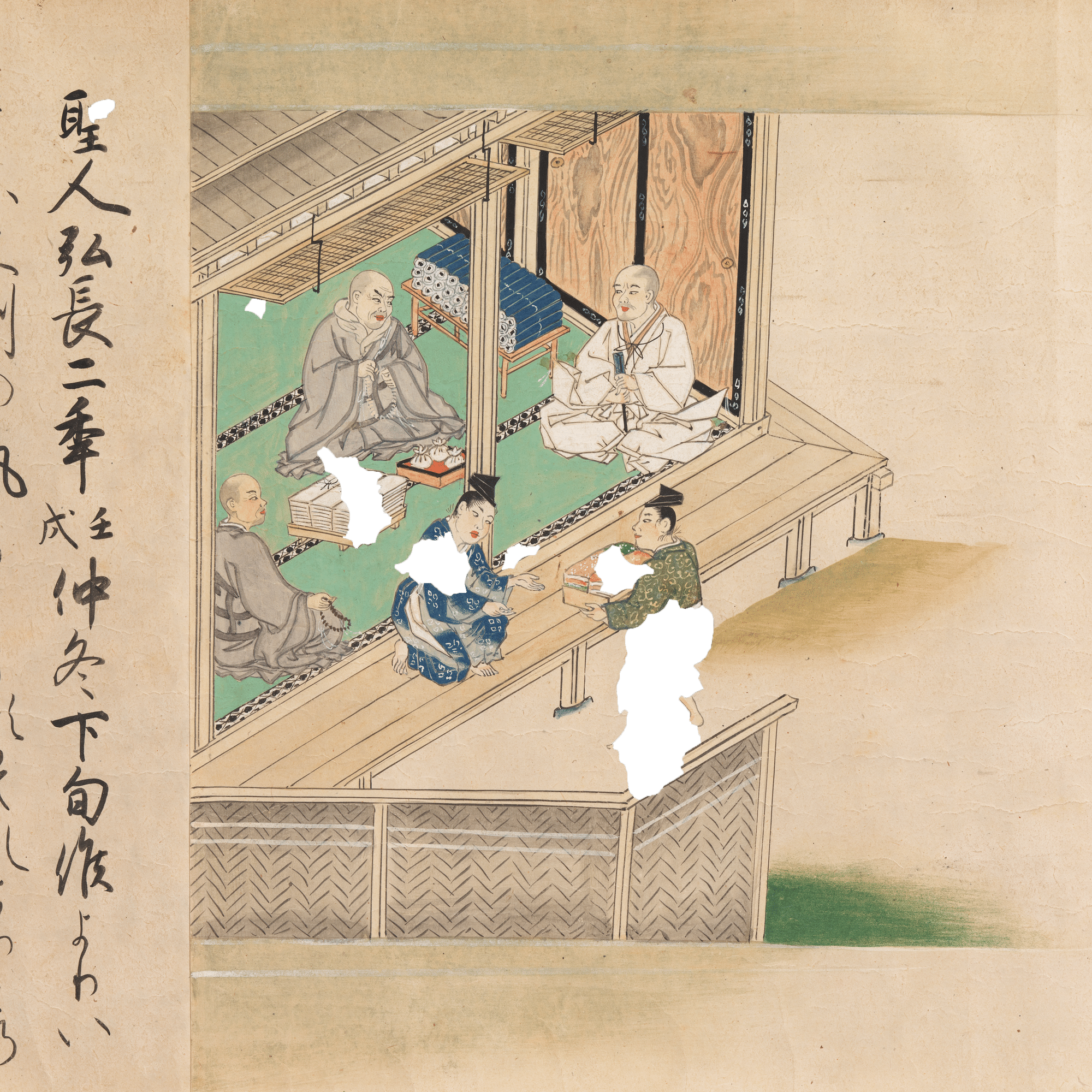 絵伝　親鸞聖人　紙本　２幅　掛軸 絵伝 親鸞聖人 紙本 2幅 掛軸|サムライオークション