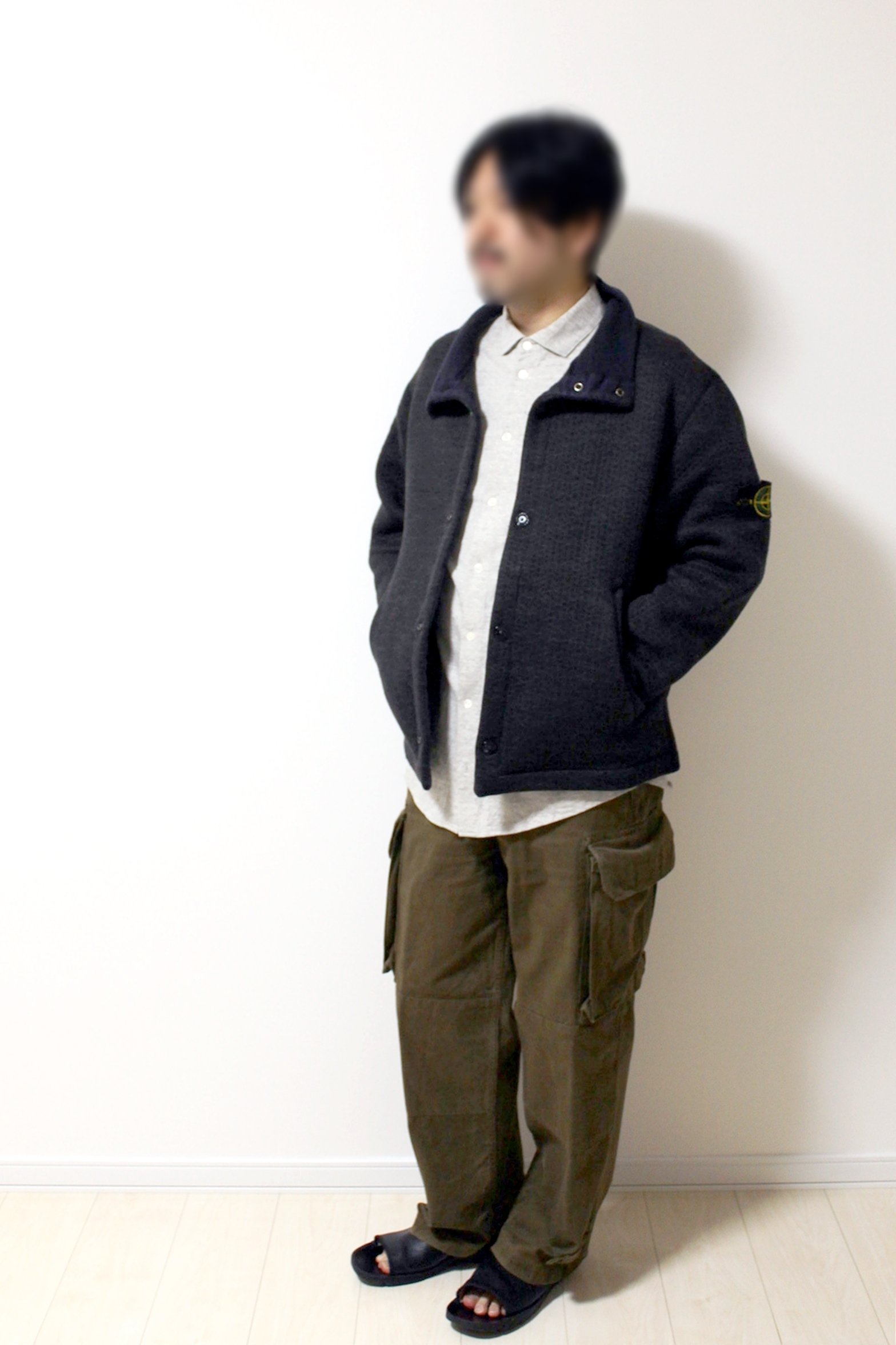 90s ストーンアイランド インナー付き ウールジャケット 90s ストーンアイランド インナー付き ウールジャケット 90's STONE