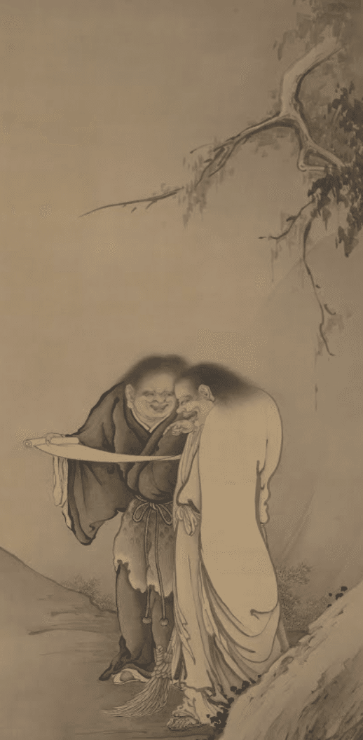 橋本雅邦 絹本彩色画【煙雨帰漁図】 駿府博物館所蔵複製画