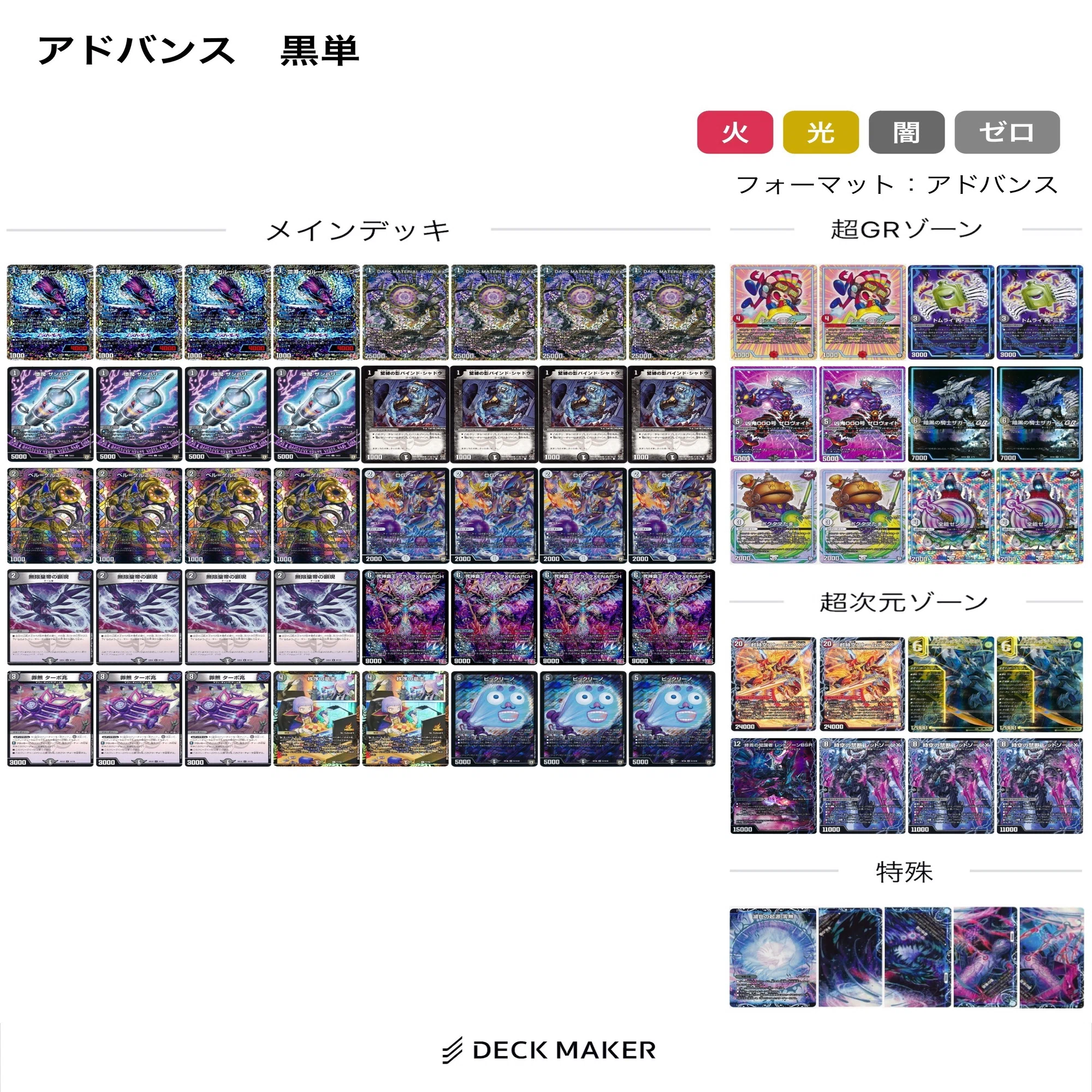 黒単ゼナーク デッキ デッキパーツ デュエルマスターズ｜Yahoo!フリマ 