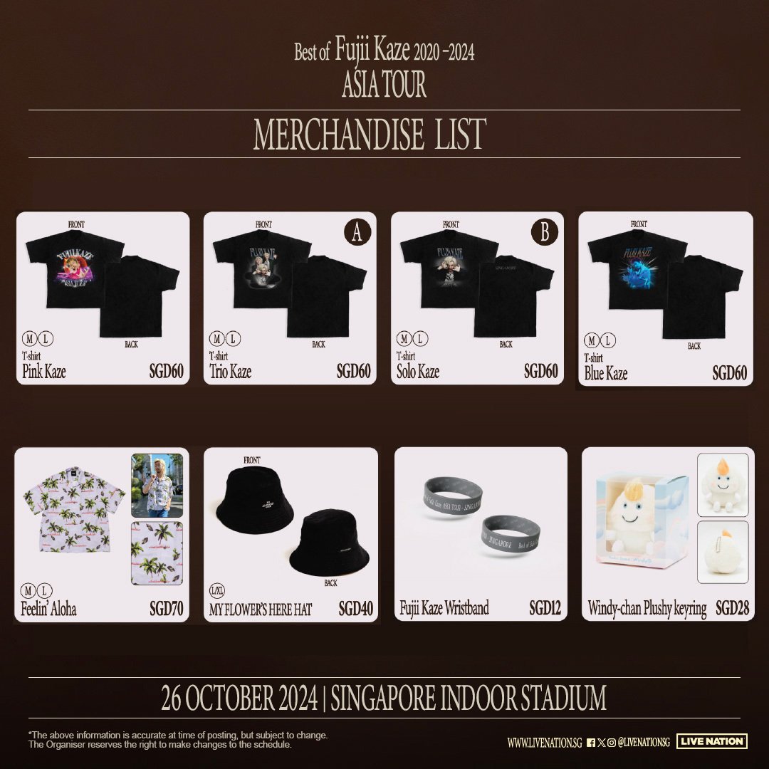 藤井風 2024 Asia Tour 物販等メモ｜shiro 