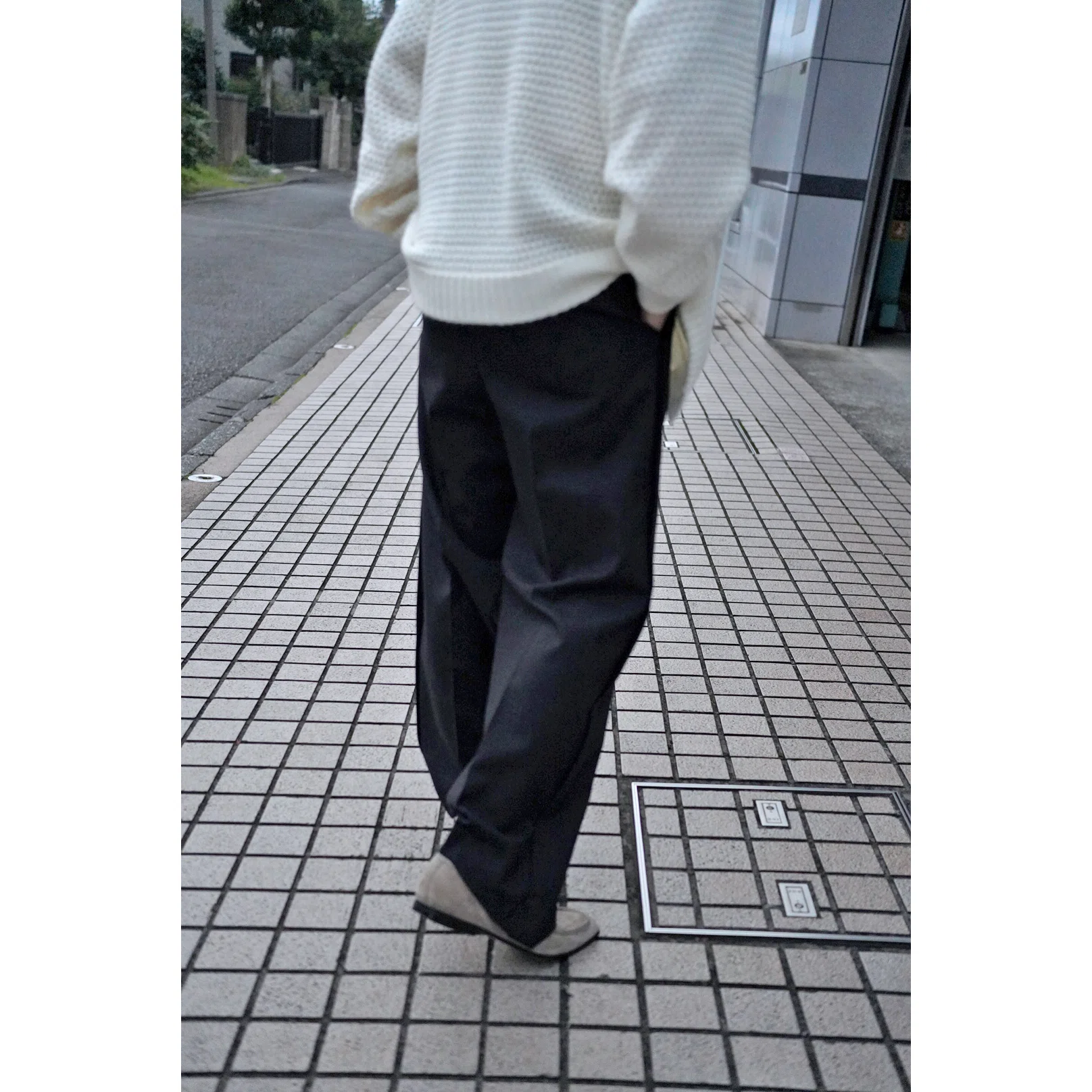 a*！様 NICENESS BLAKEY ウールシルク ストライプトラウザーズ NICENESS (ナイスネス)