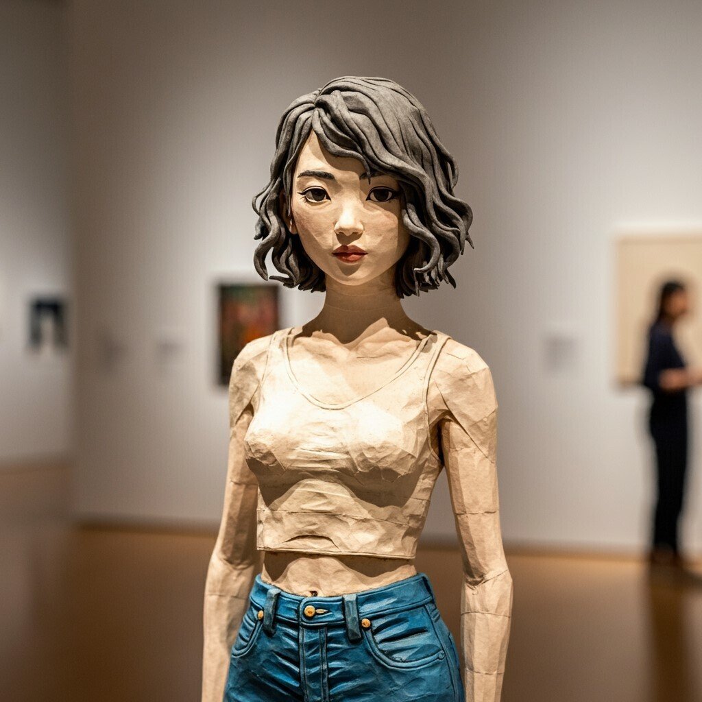 紙粘土 de シック @ImageFX＋プロンプト｜茜町春彦