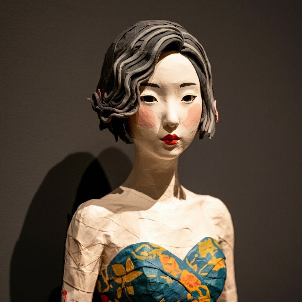 紙粘土 de シック @ImageFX＋プロンプト｜茜町春彦