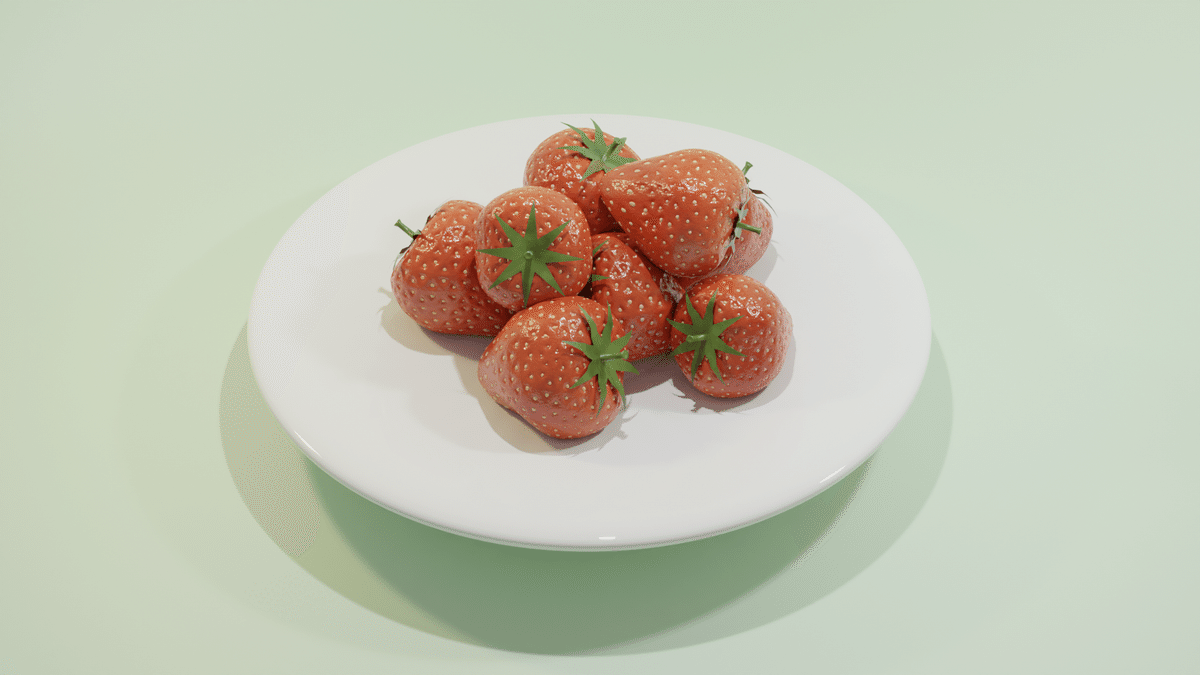 3DCG #25 イチゴたくさん｜marico no monozukuri