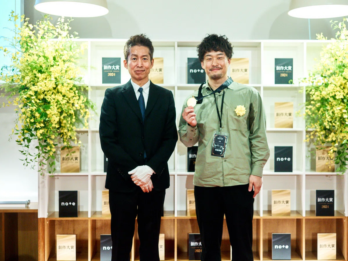 note代表の加藤(左)と宮脇啓輔さん(右)
