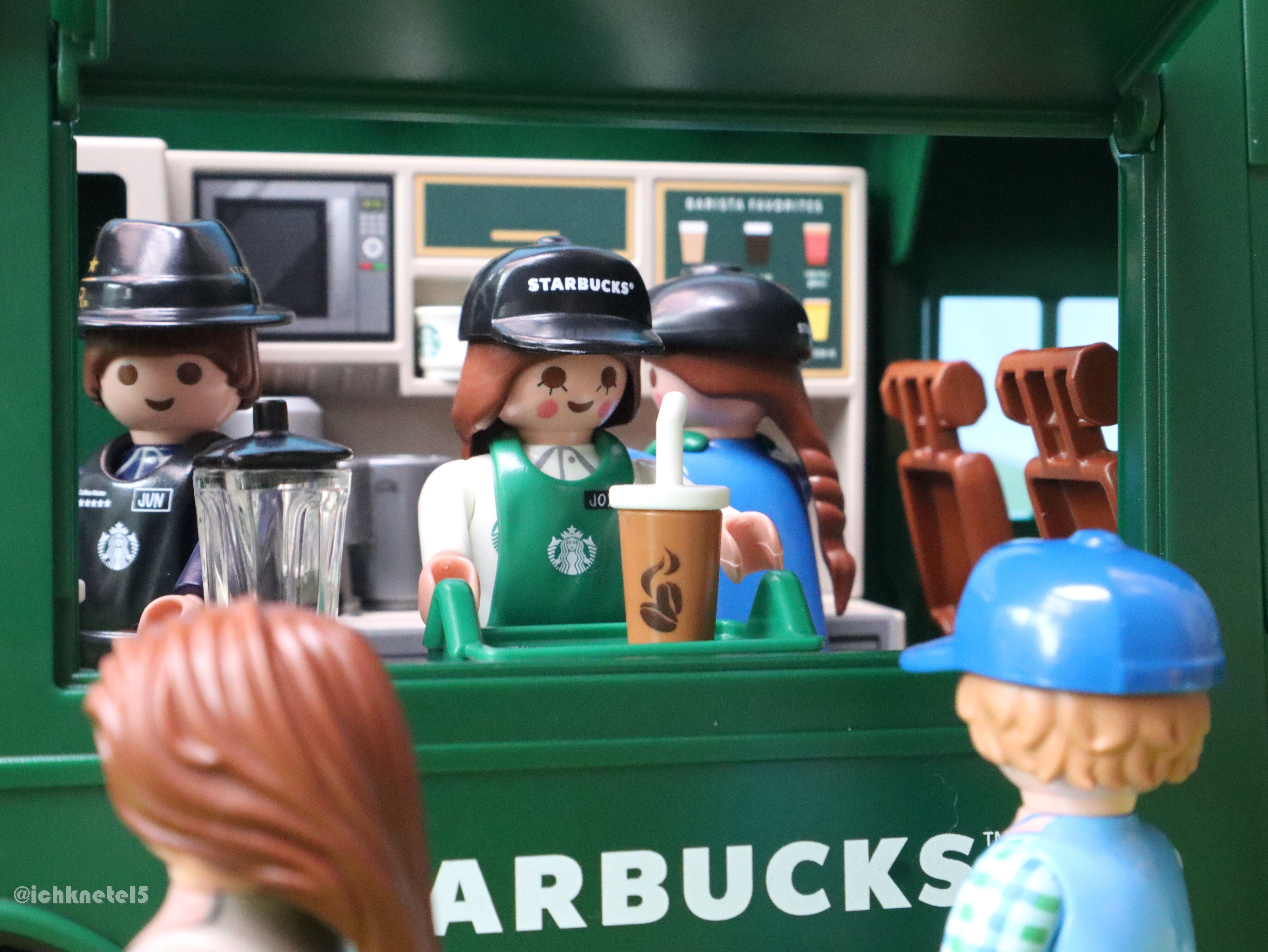 スタバのコーヒートラックがやってきた☕｜こねてる×playmobil