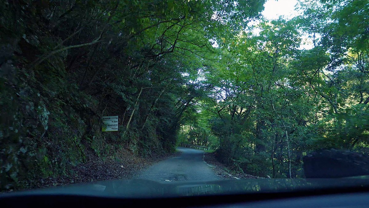 離合困難な山道を9km／藤河内渓谷（大分県佐伯市）