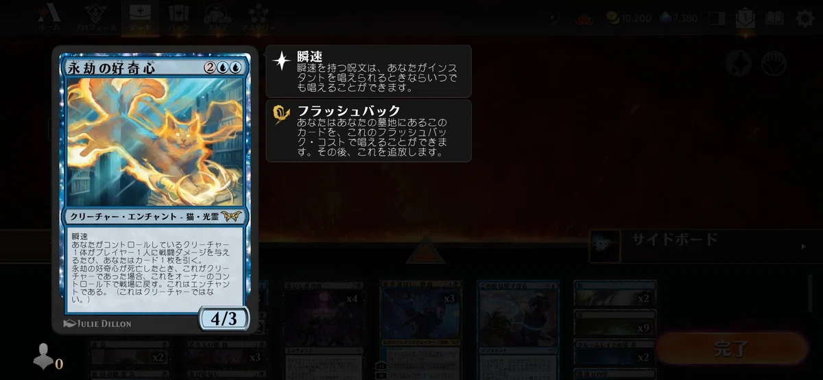 永劫 の 好奇 心 MTG 永劫の好奇心 拡張アート版 英語版 Foil 1