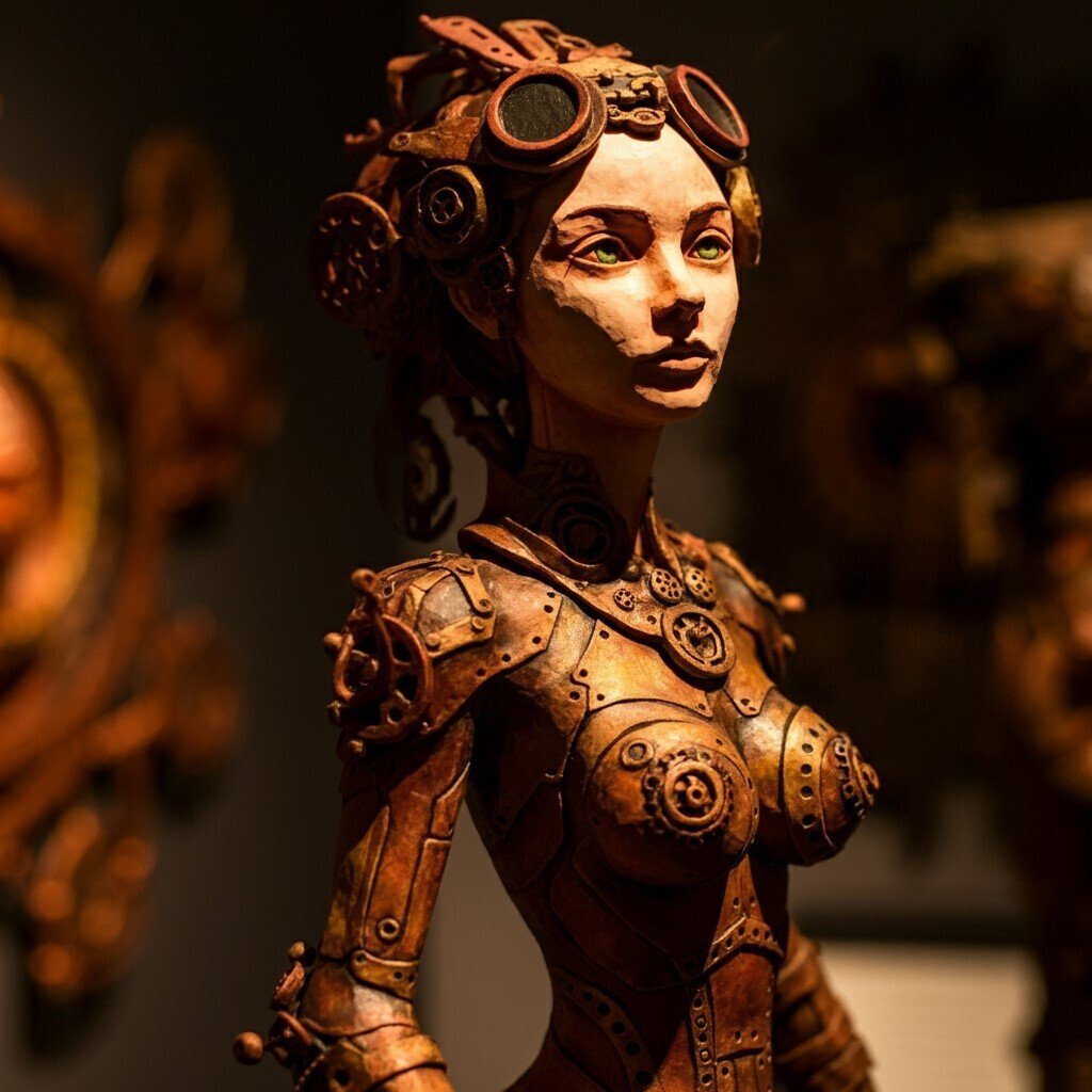 紙粘土 de 人型人造人間 @ImageFX＋プロンプト｜茜町春彦