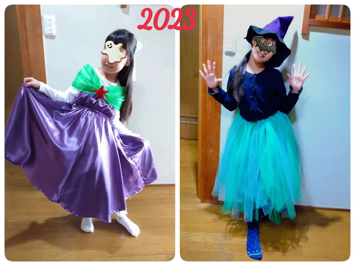ハンドメイド はぎはぎ着物ドレス ハロウィンカラー 4カラー/2点セット 