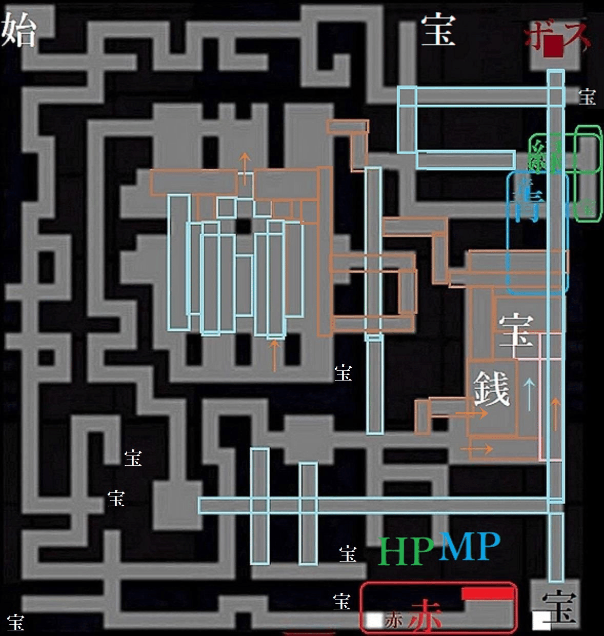 無料ゲーム「暗闇の迷宮」Map｜MahaRaju33