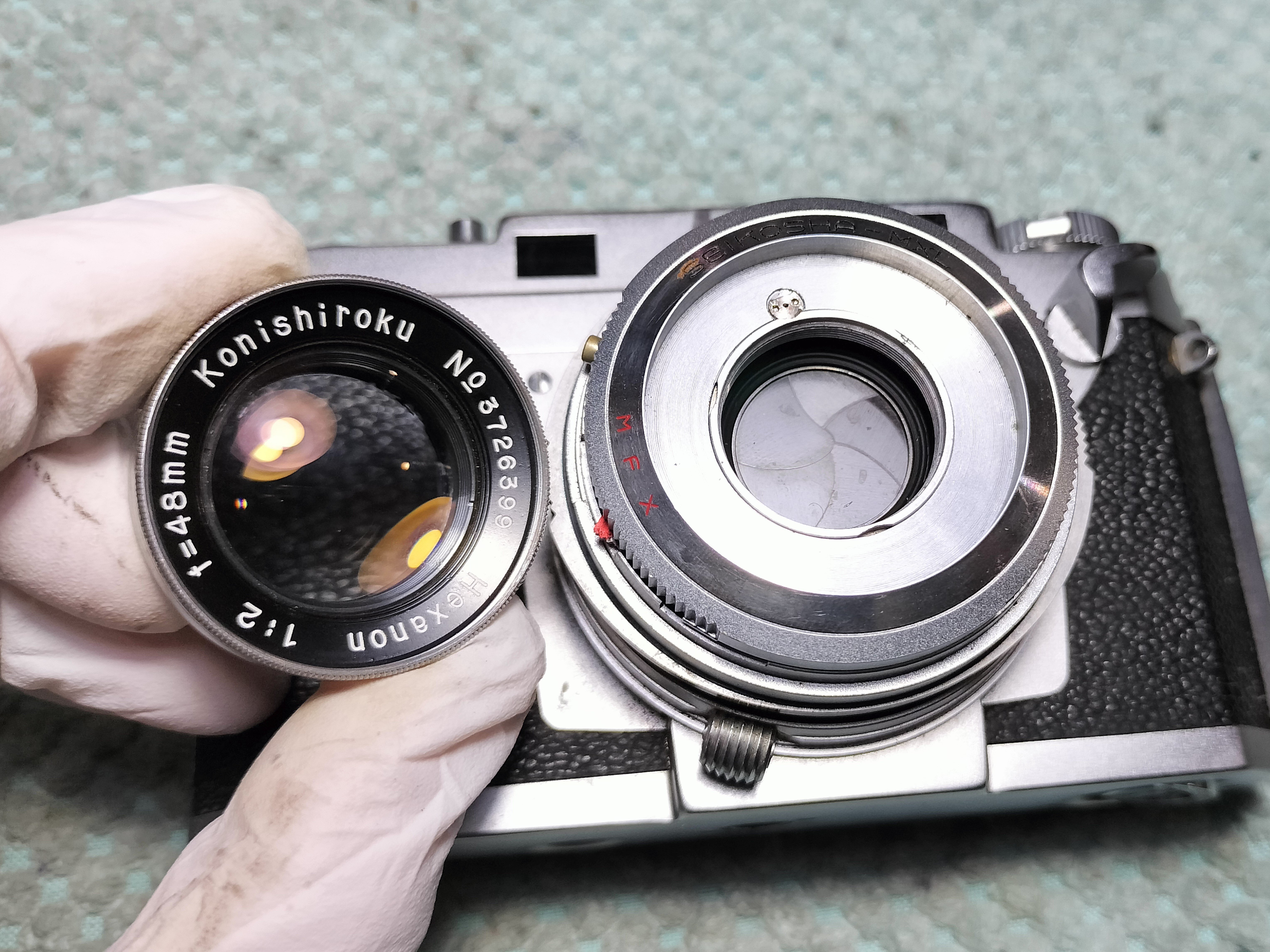 コニカ IIIの分解|フィルムカメラ修理のアクアカメラ コニカ IIIの分解|フィルムカメラ修理のアクアカメラ