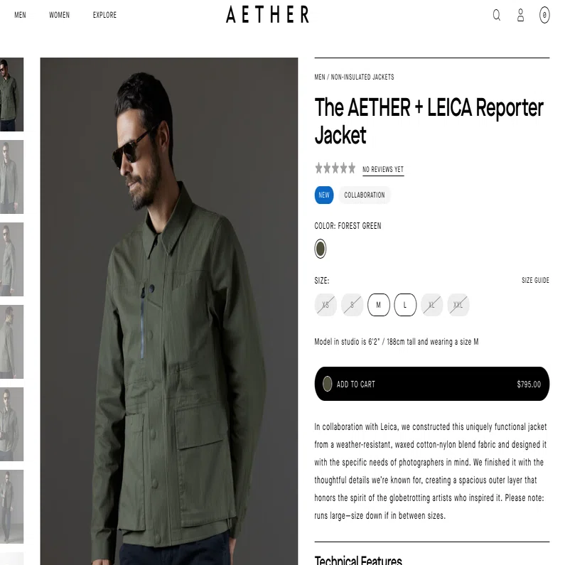 AETHER + LEICAの限定ジャケットを買ってみたが、、、｜MOJA MOJA