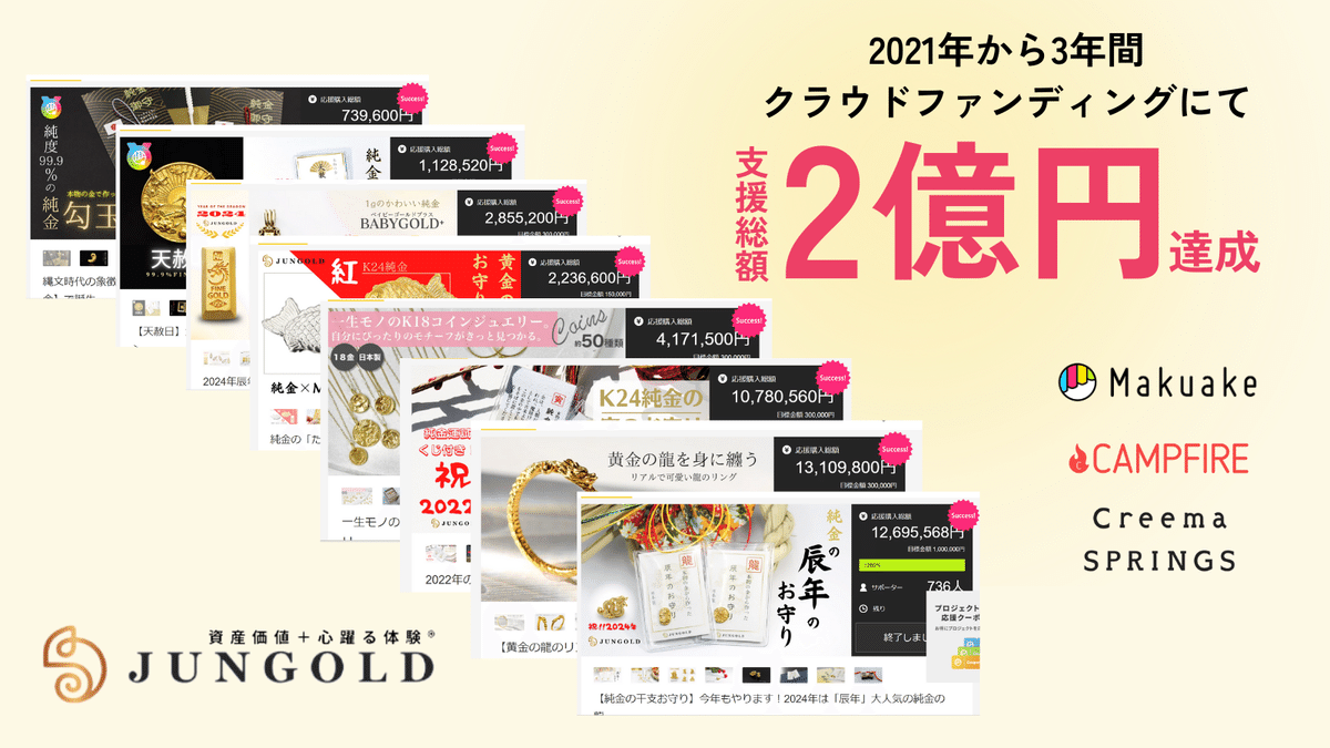 JUNGOLD】法人部門スタート。「純金のOEM」など、純金の事なら