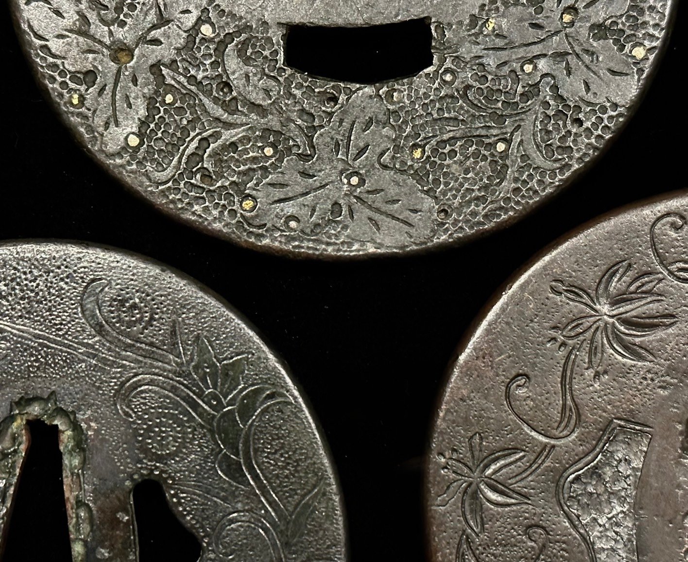 古金工 丸形無文山銅鍔/鐔