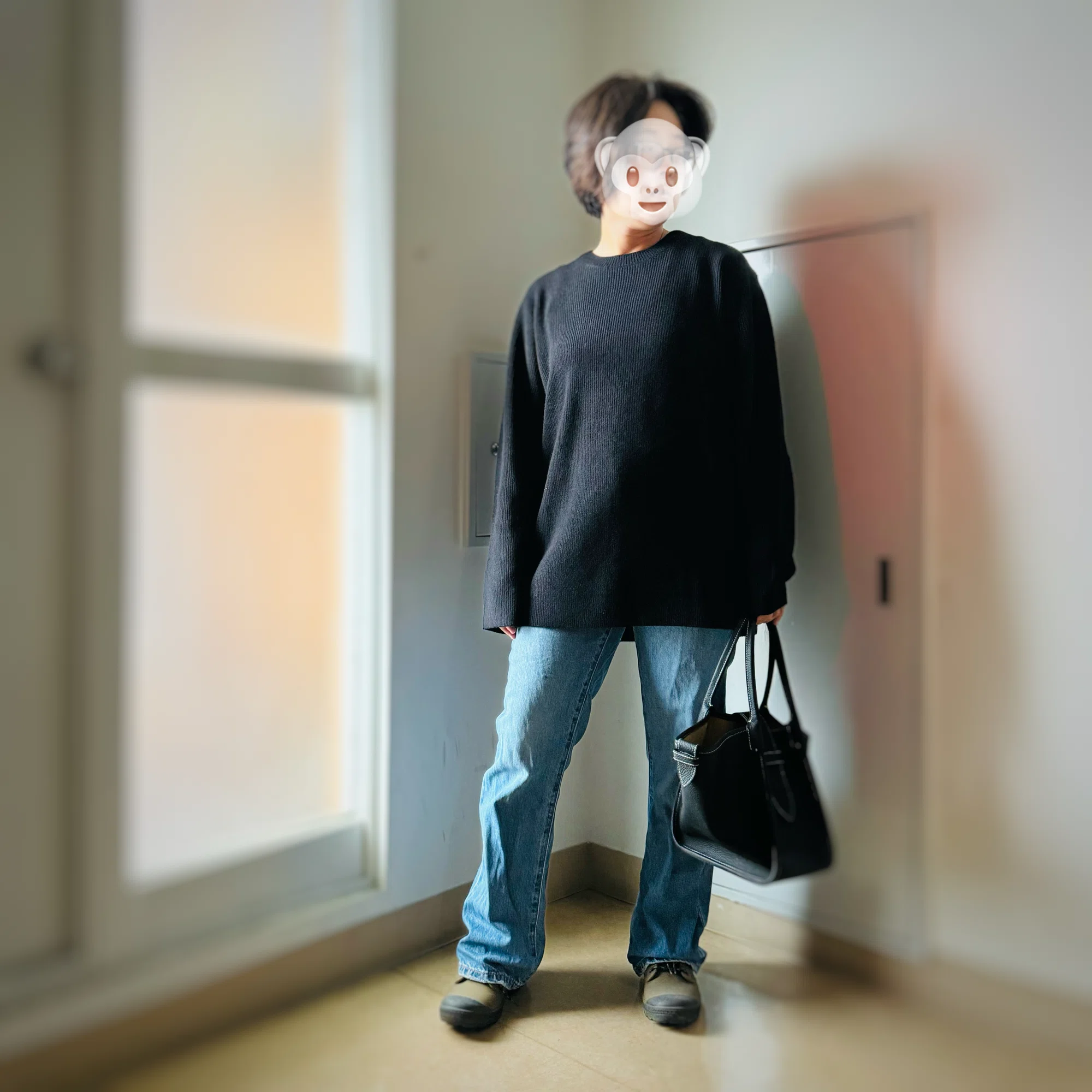 MUJI Labo 自然の色を活かして染色した ヤククルーネックセーター 
