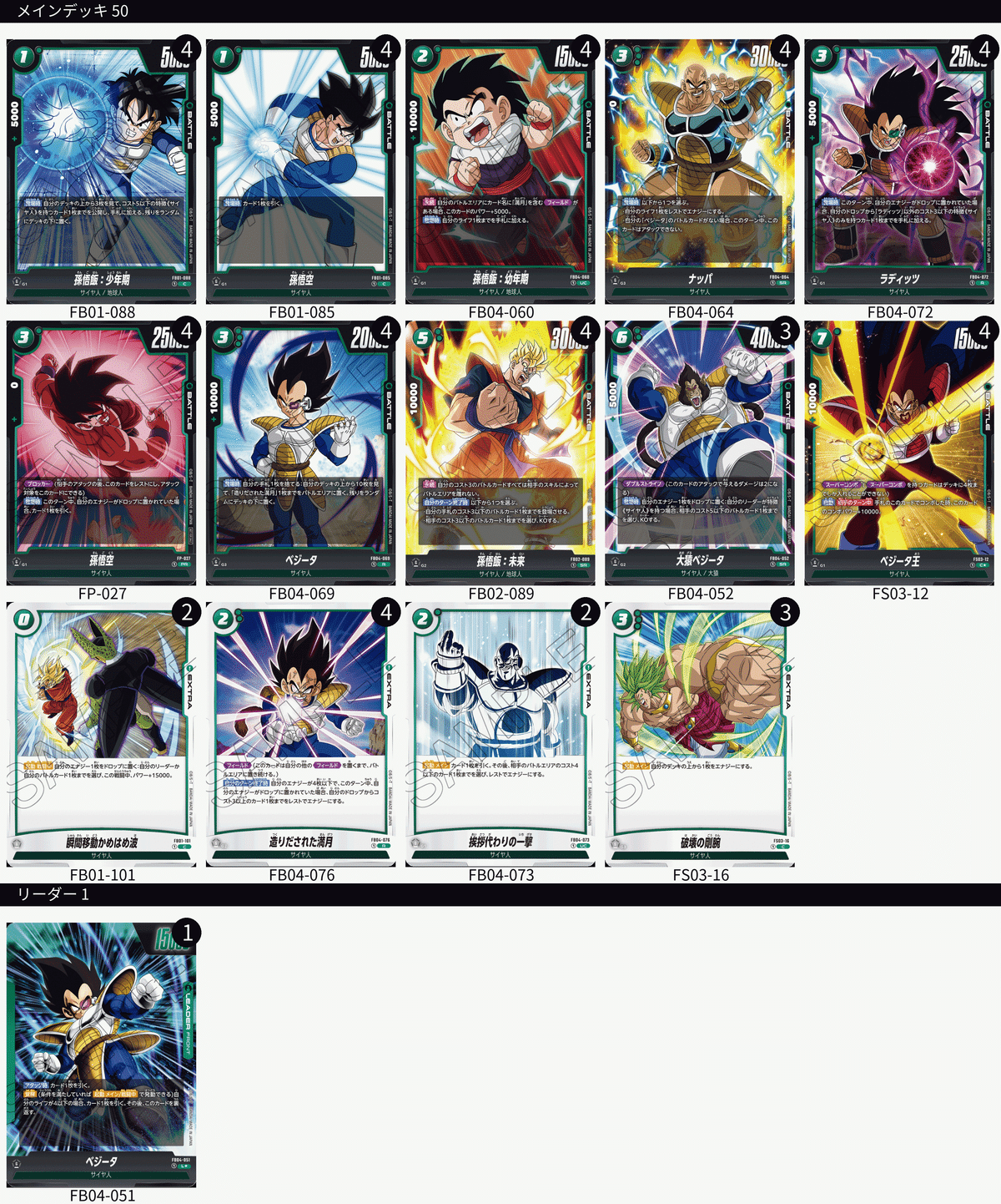 緑悟空デッキ　調整パーツ DBFW】プロモ悟空が大量に配られたことで実質解禁！！『緑悟空