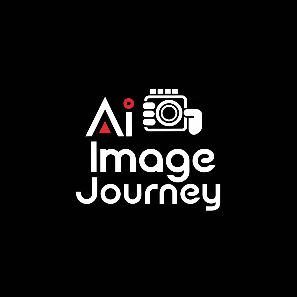 黒地に白文字の AI Image Journey の ロゴ