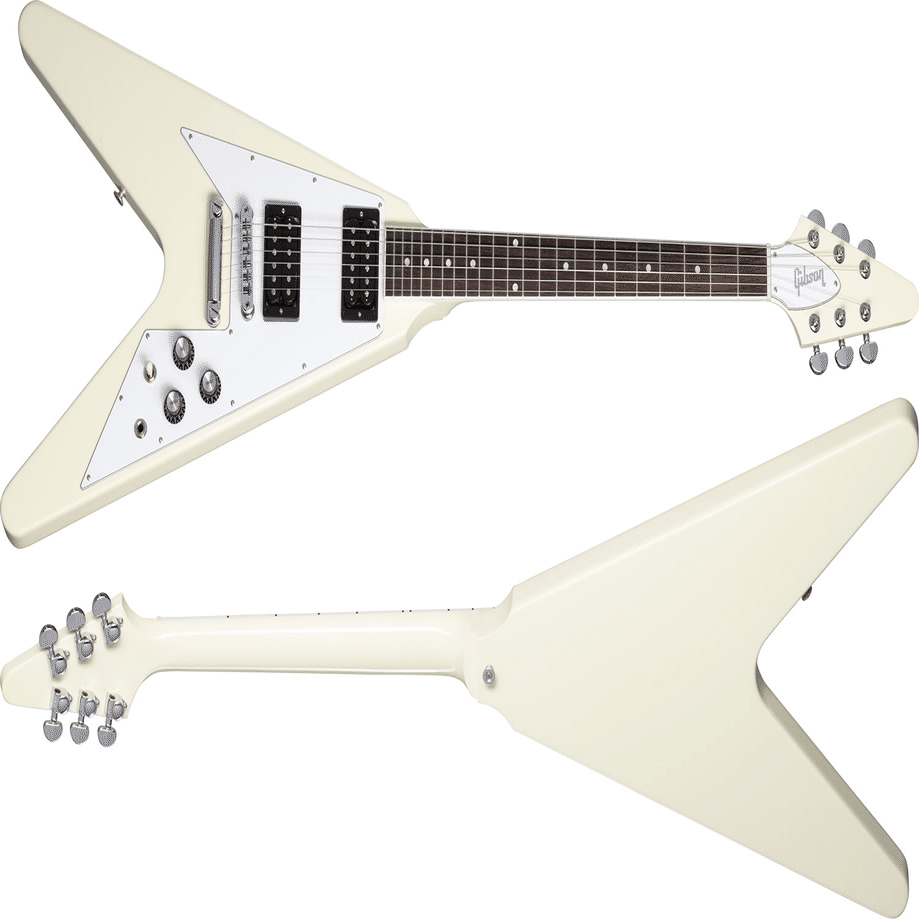 Gibson Flying V white ギブソン　フライングV 白 Gibson Flying V Limited Run, Classic White at Gear4music